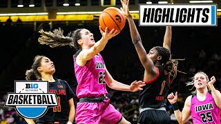 Maryland at Iowa | Extended Highlights | Big Ten Women's Basketball | Feb. 14, 2022