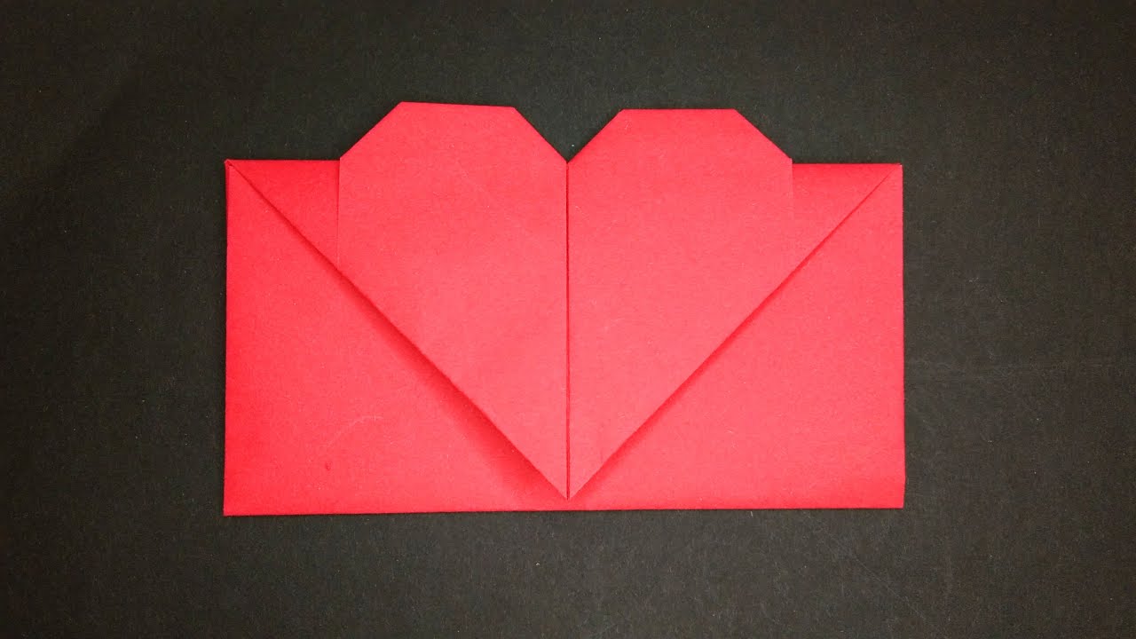 Origami Amplop Love - How to make Origami Envelope Heart Valentine's ...