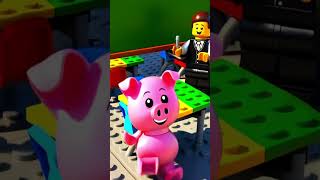 LEGO Piggy Goes to School 🐷🏫 | Funny Cartoon Rhyme for Kids | Viral Short Animation #cartoon #baby