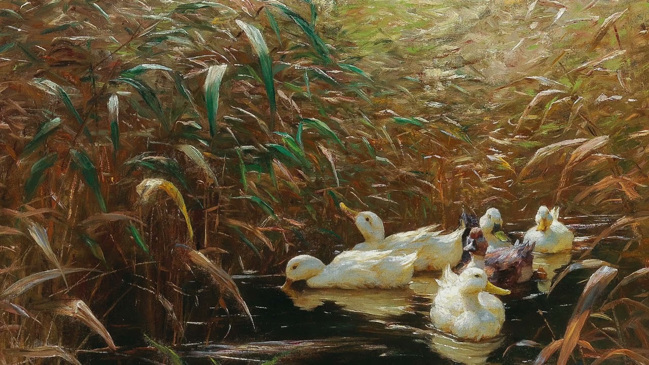 Autumn Ducks 🍂 Turn Your TV Into Art | Vintage Fall Art Slideshow | 2Hr 4k HD Fall Painting