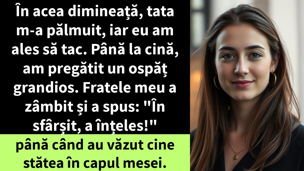În acea dimineață, tata m-a pălmuit, iar eu am ales să tac. Până la cină, am pregătit un ospăț