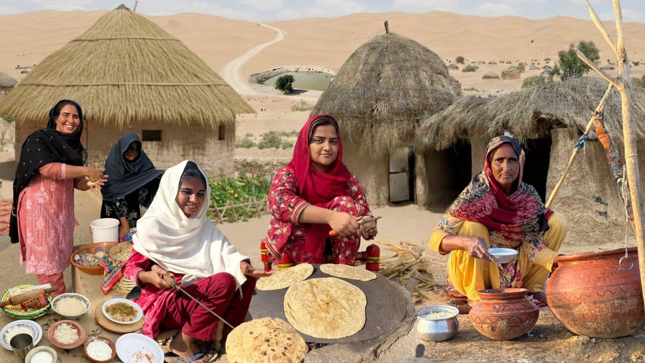 Village Women Morning Routine in Pakistan | Village Life Pakistan | Desert Cooking | Lehnda Punjab