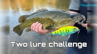 Challenge accepted! To the river with only two lures each