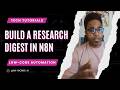 Build a Research Digest in n8n | Low Code AI Automation Tutorial | RA-Works