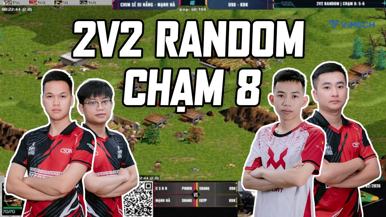 Chim Sẻ Đi Nắng - Mạnh Hà vs U98 - KDK | 2vs2 Random | 05/02/2026 #aoe #chimsedinang