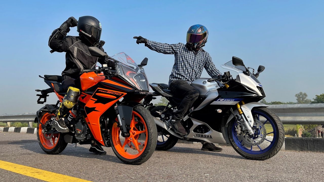 Yamaha R15M VS Ktm RC200 (2022) | Race Till Their Potential