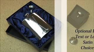 6oz Golf Clubs Pewter Hip Flask with Captive Top
