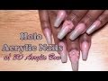Holo nails w/ 3D Acrylic Bow | $1.00 Holo Powder | LongHairPrettyNails