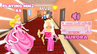 AURORA DESTROYS TEAMERS IN MM2 + GAMEPLAY (KEYBOARD ASMR)