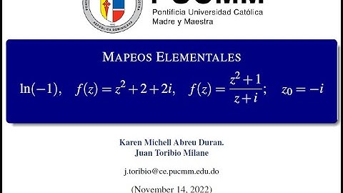 MAPEOS ELEMENTALES | Variables Complejas.