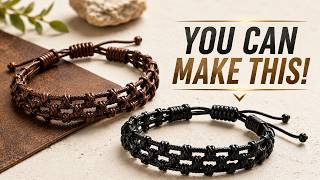Men’s Leather Bracelet with Snake Knot🐍Easier Than You Think