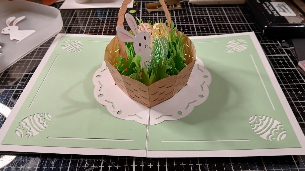 cant Sleep?! let's craft... Cricut Easter Basket pop up card ...