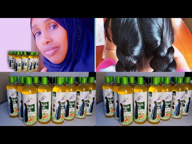 alab cusub salid timaha  si dag dag ah udhereysa 😱 FK Herbal hair oil available class=