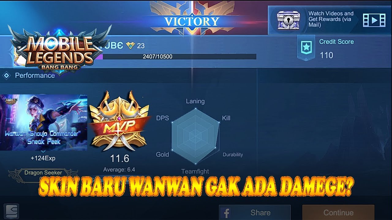 COBAIN SKIN ELITE WANWAN SETELAH DI NERF | MOBILE LEGENDS BANG BANG | INDONESIA | #19