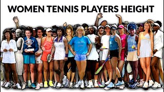 Women Tennis Players: Height Comparison. Serena Williams, Naomi Osaka, Maria Sharapova...