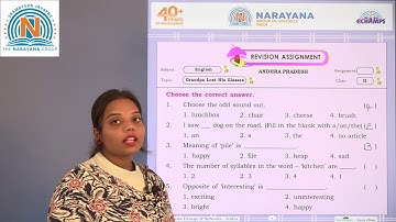 30TH DEC AP CLASS II ENGLISH REVISION ASSIGNMENT KEY