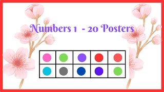 Colorful and Educational Numbers 1-20 Posters for Early Learners || Numbers 1-20 Posters