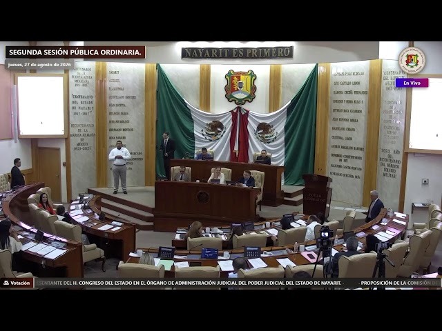 🌐 SESIÓN PÚBLICA ORDINARIA - Jueves, 27 de agosto de 2026
