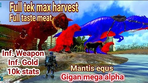 full tek full taste meat 10k stats and some dinos epic | ark mobile | req by remi badut