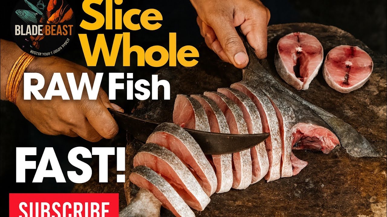 “Whole Fish Sliced PERFECTLY! Clean Cuts Skills 🤯🔥” 