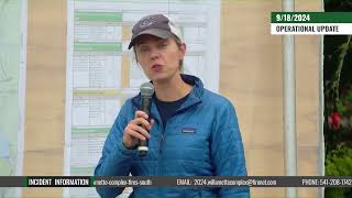 Sept 18th Final Operational Briefing from Amy McClave // Willamette Complex South & Red Fire 2024