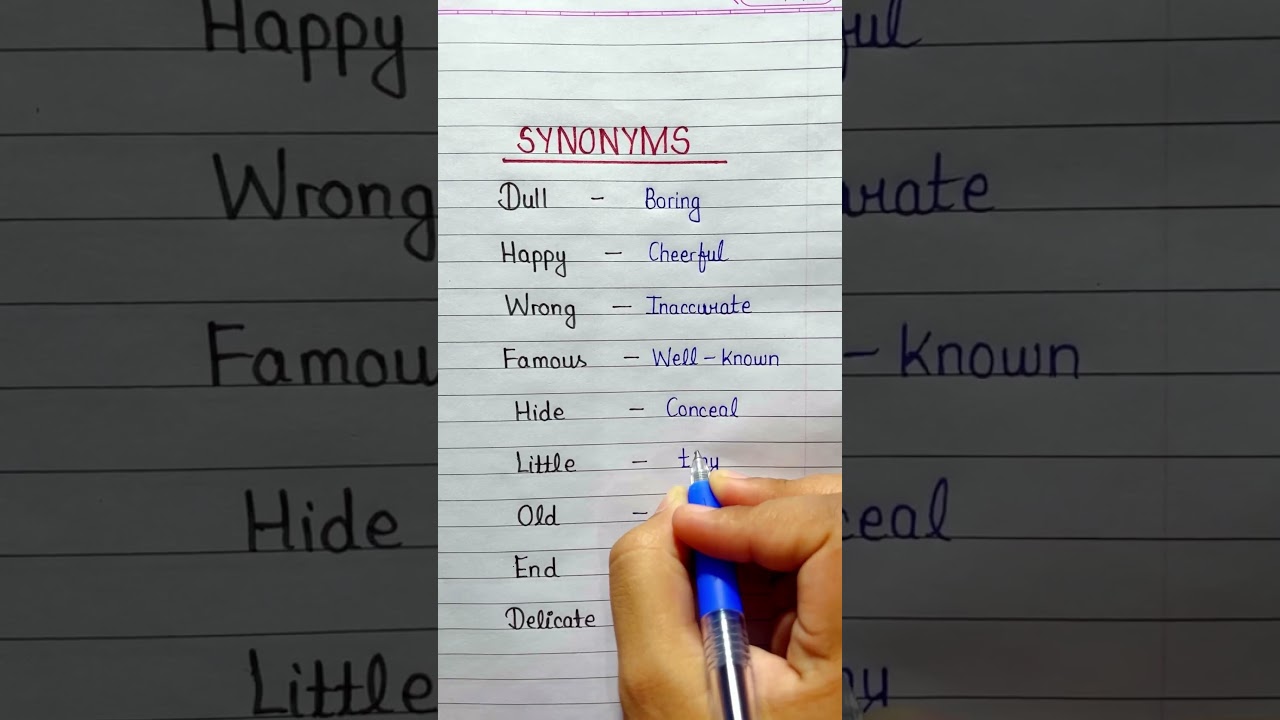 Знаете ли вы эти синонимы?