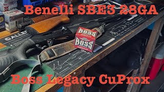 Benelli 28 gauge Muller Choke paired with Boss Legacy CuProX 20 30 and 40 yard shots