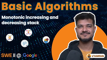 L007: Monotonic Increasing & Decreasing Stack | Basic Algorithms & Implementations | CodeNCode