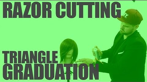 RAZOR HAIRCUT - Triangular Graduated Bob Haircut with a Razor - A LINE BOB