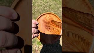 Found on Ground Red Oak Live-edge Bowl
F.O.G Red Oak (Pin Oak likely) Live-edge Bowl. First live-edge. Had to fill in worm screw hole on the bottom after uncovering the red sparring and wanting to keep it.
Heat fractures checking showed up while working - filled with Starbond CA glue. Filled Worm Screw hole with turned off cut of another wood. Sanded to 600 grit outside. Finished with blue dyed ‘shine juice’. Cleaned up with Ack’s abrasive paste and Carnuba Polishing Paste.
Final dimensions - 3-3/4 inches tall (at tallest) and 7-3/4 outside diameter. Found on Ground Red Oak Live-edge Bowl