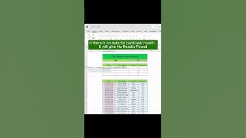 😎 Dynamically Filter Data by Months in Excel 😎 #shortsvideo #exceltricks