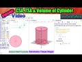 Total surface area, Curved surface area and Volume of Cylinder on GeoGebra