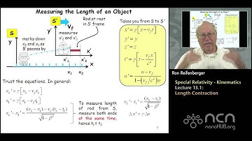 Purdue PHYS 342 L13.1: Special Relativity-Kinematics Length Contraction