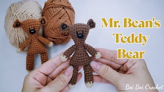 Crochet Mr. Bean's Teddy Bear | How To Crochet Teedy Bear | Crochet Bear Keychain | Boi Boi Crochet screenshot 4