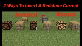 Minecraft 2 Ways To Invert A Redstone Current