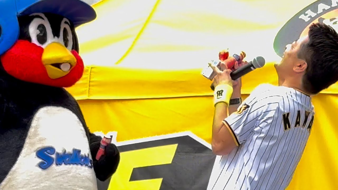 7/10つば九郎・トラッキーで借り物競争したら大変なことになりました笑（試合前マスコットステージ@甲子園）