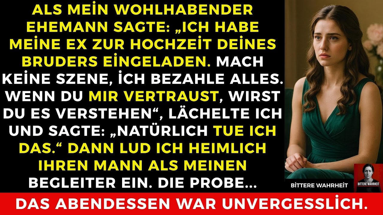 Mein untreuer Ehemann lud seine Ex zur Luxushochzeit meines Bruders ein – ich gab ihm eine Lektion