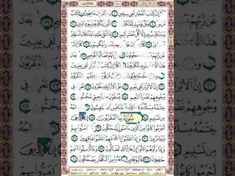 83 سورة المطففين مكتوبة صفحة المصحف بصوت الشيخ محمد صديق المنشاوي جزء عم 