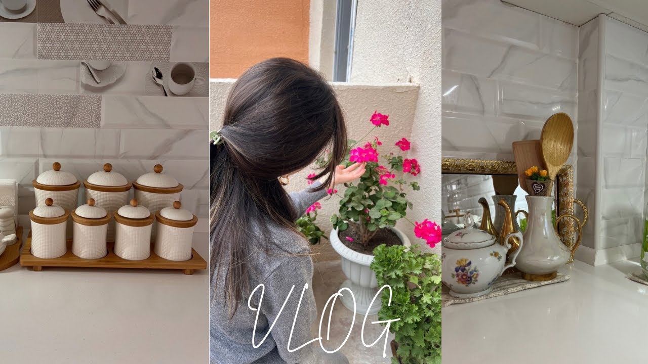 Mətbəx dəzgahı təmizliyi || Təmirə görə gülləri digər balkona keçirdik🪴  #dailyvlog #günlükvlog