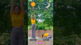Daily Morning/Evening Yoga Routine Naturally🧘🏻‍♀️#motivation#pcos  #yoga#exercise#irregularperiods