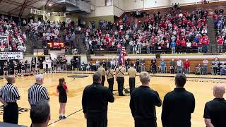 Ivy Hess National Anthem at IHSAA Boys Basketball Semi-State FINALS