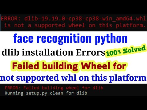dlib installation error || face recognition python || failed building wheel for dlib || 2023