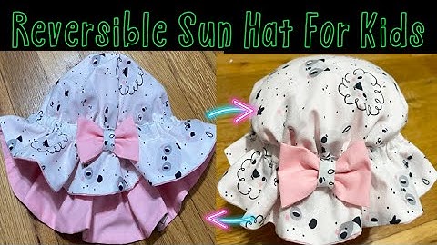 How To Make Reversible Sun Hat For Kids/Easy Sewing Tutorial/DIY Simple And Stylish Sun Hat For Kids