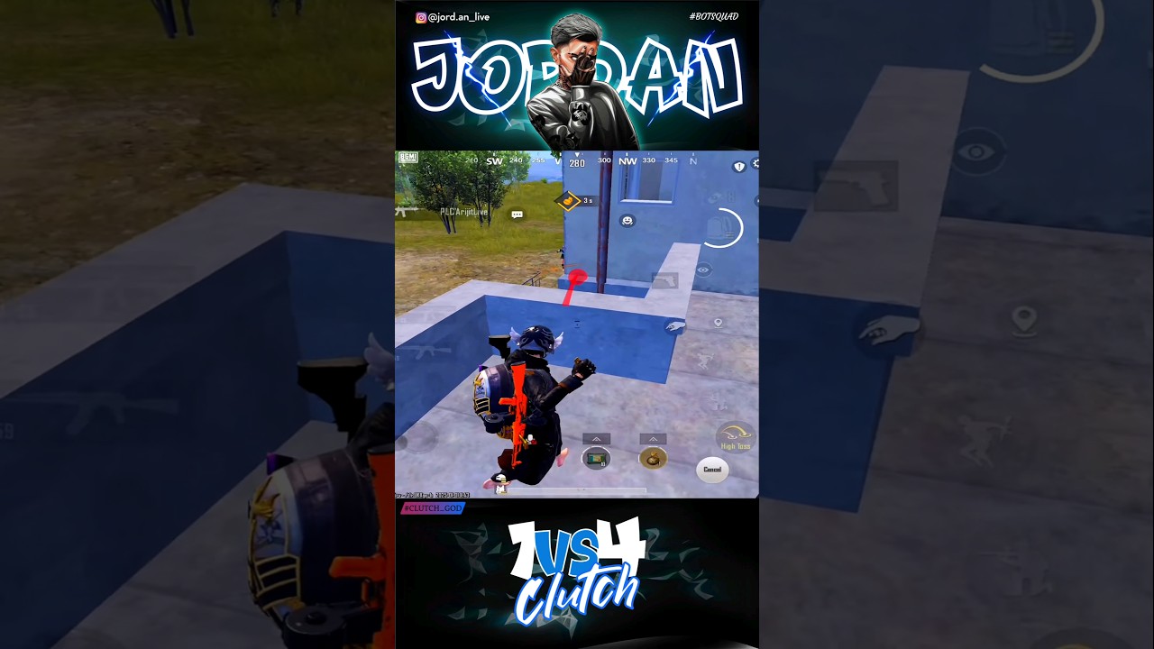 1vs4 Clutch God Jordan 🗿 Recall squad house clutch🥵 