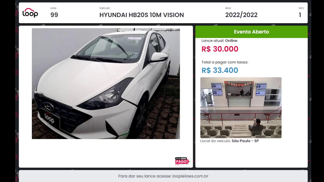 Transmissão ao vivo de Loop Veículos - Nosso canal de atendimento sac@loopbrasil.com