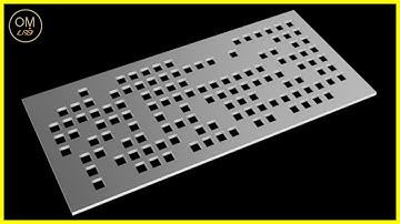 CNC, laser cut panels in grasshopper OM.LAB Quick Examples Video#2 Perforated Panel - Ceiling