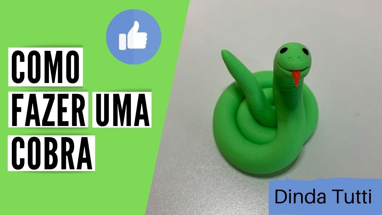 Cobras de massinha fofas com fundo verde