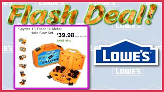Spyder Hole Saw Set $39.98 At Lowes Flash Deal