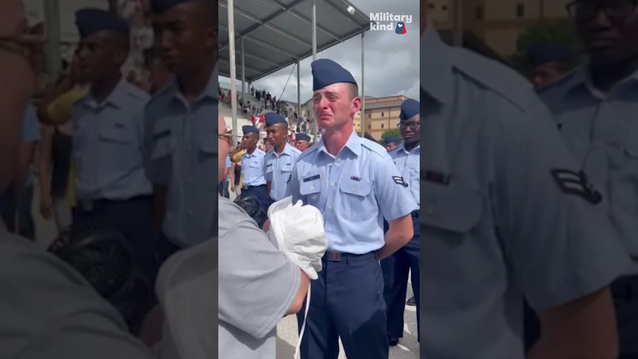 Baby Meets Tearful Airman Uncle For The First Time By Tapping Him Out Militarykind Shorts