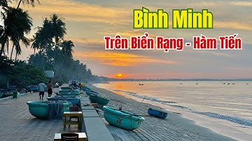 Bình Minh trên BIỂN RẠNG HÀM TIẾN PHAN THIẾT , mặt trời mọc trên Những Hàng Dừa Cao Vút  ❤️ 🏝